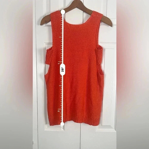 NEW J Brand Orange Cherry Tomato Sleeveless Sweater - Picture 8 of 9